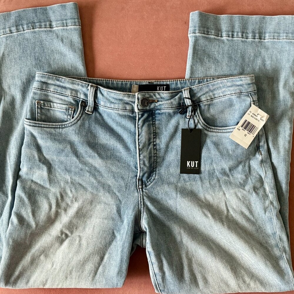 Kut from the Kloth Jeans - High Rise Kelsey Fab Ab Ankle Flare - Size 12 - Picture 2 of 3